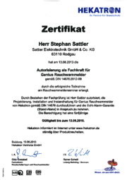 Autorisierung als Fachkraft für Genius Rauchwarnmelder
